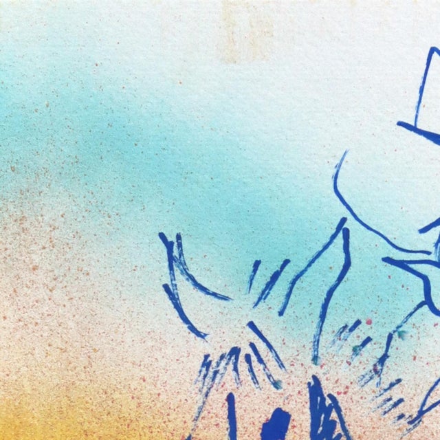 Abstract Open Range - Original Western Americana Acrylic Painting on Paper by Jesse Black For Sale - Image 3 of 6