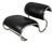 Italian Modern Black Faux Leather and Steel Lounge Chair, 1980s For Sale