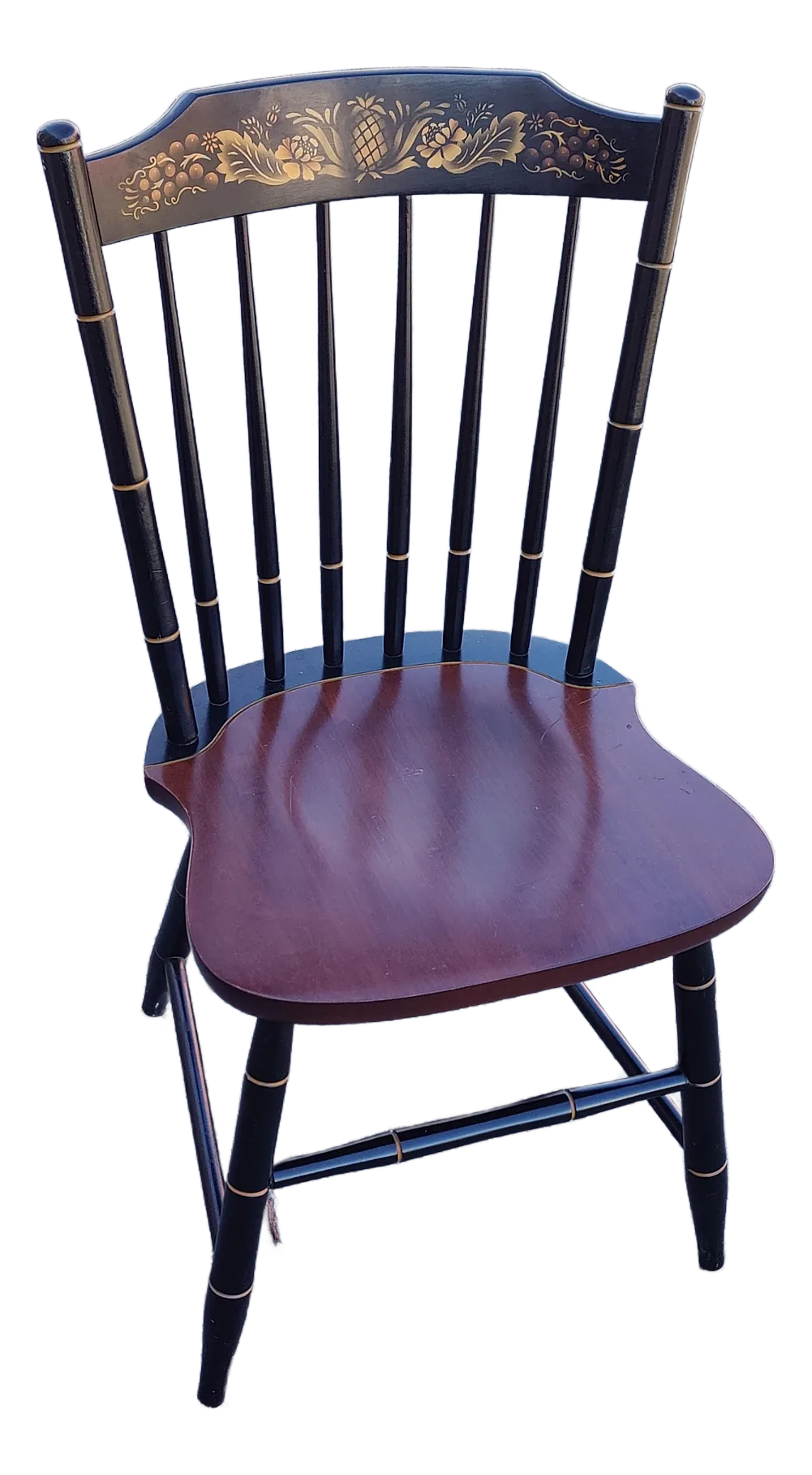 Late 20th Century Hitchcock Classic Country Stenciled Back Dining