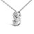 Contemporary 10K White Gold Diamond Accent "S" Initial Bubble Pendant Necklace For Sale - Image 3 of 5
