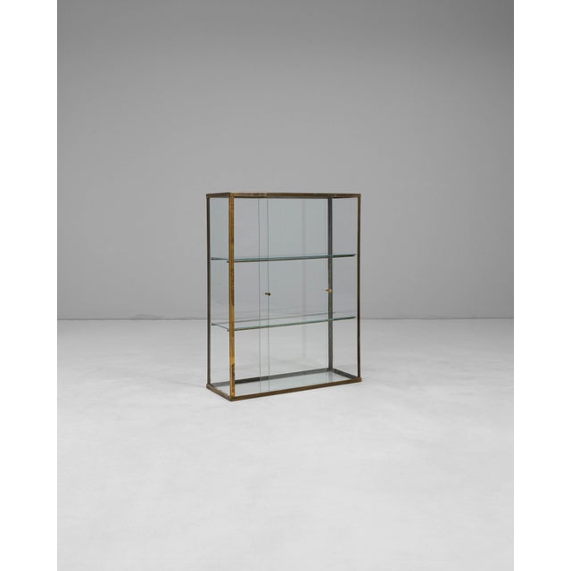 Industrial 20th Century French Industrial Metal Display Case For Sale - Image 3 of 18