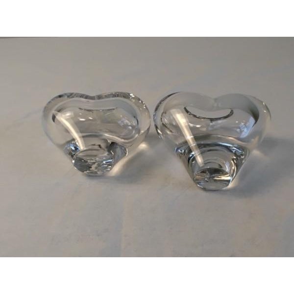 Pair of Vintage Rosenthal Studio-Linie Crystal Heart Solifleur Vases by Michael Boehm For Sale - Image 10 of 17