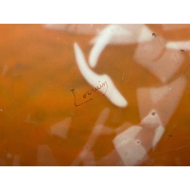 Glass Art Deco Marmoreal Vase from Daum For Sale - Image 7 of 8