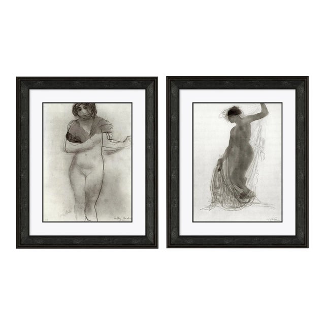 Mary & Anne Diptych Framed Art Prints - Set of 2 For Sale