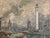 Mid 20th Century Walter Prescher Van Ed (1916-1988) Large Signed French Harbor Oil Painting For Sale - Image 5 of 16