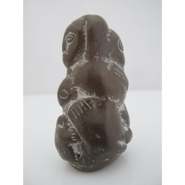 Early 20th Century South American Pachamama Carved Stone Earth Mother & Animals Amulet Figurine For Sale - Image 5 of 8