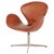 The Swan Model 3320 in Cognac Leather by Arne Jacobsen for Fritz Hansen, 1960s For Sale - Image 3 of 12