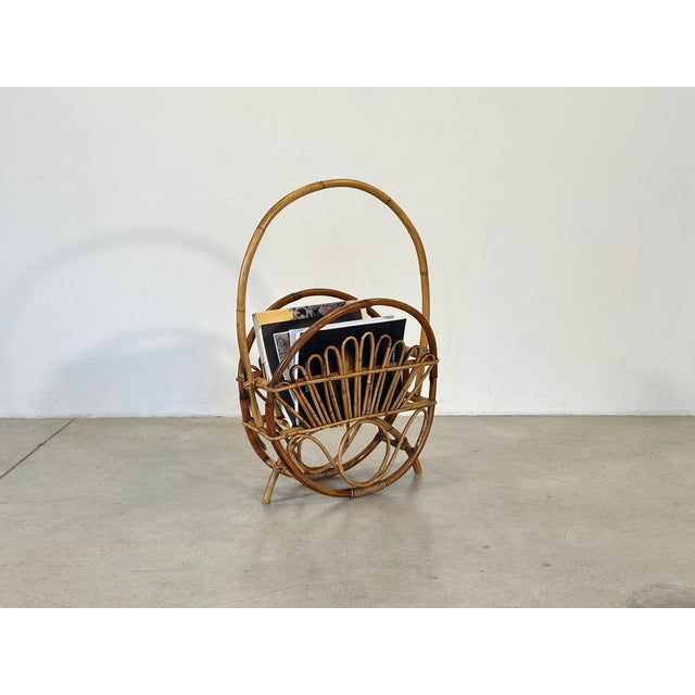 Bamboo Magazine Rack, 1970s For Sale - Image 4 of 10