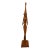 Large 22" Mid-Century Balinese Art Deco Elongated Maiden With Water Vessel Masterwork Sculpture For Sale