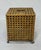 Contemporary Vintage Rattan Cane Webbing Tissue Box Holder With Stainless Steel Liner Insert For Sale - Image 3 of 7