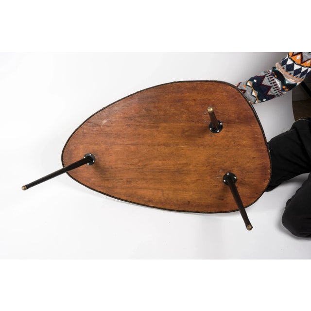 Mid-Century Modern Leather Coffee Table by Jacques Adnet, 1950s For Sale - Image 3 of 10