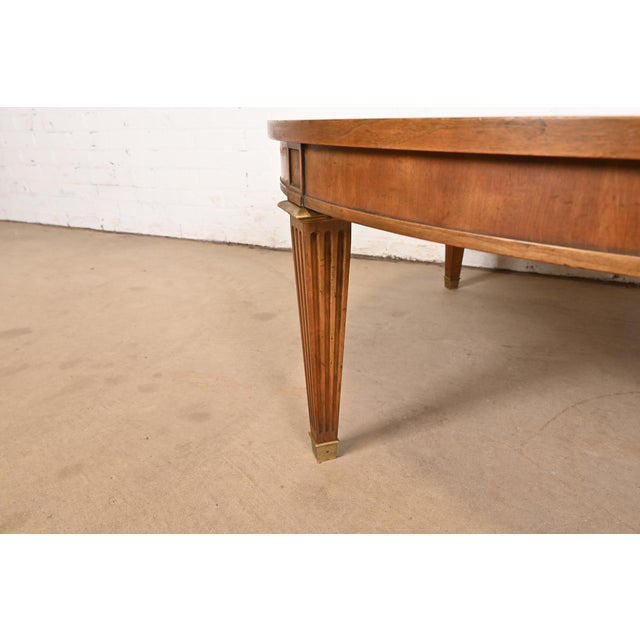 Baker Furniture French Regency Louis XVI Burled Walnut Coffee Table or Cocktail Table, Circa 1960s For Sale In South Bend - Image 6 of 11