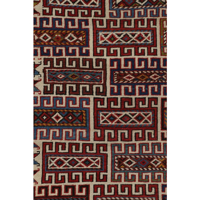 Tribal Vintage Turkish Tribal Runner in Red With Colorful Medallions | Rug & Kilim For Sale - Image 3 of 8
