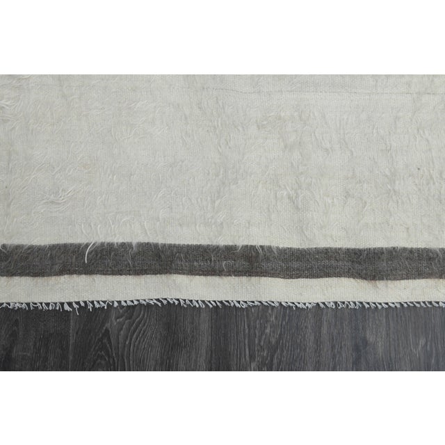 1970's Turkish Handmade Beige Kilim Rug For Sale - Image 4 of 11