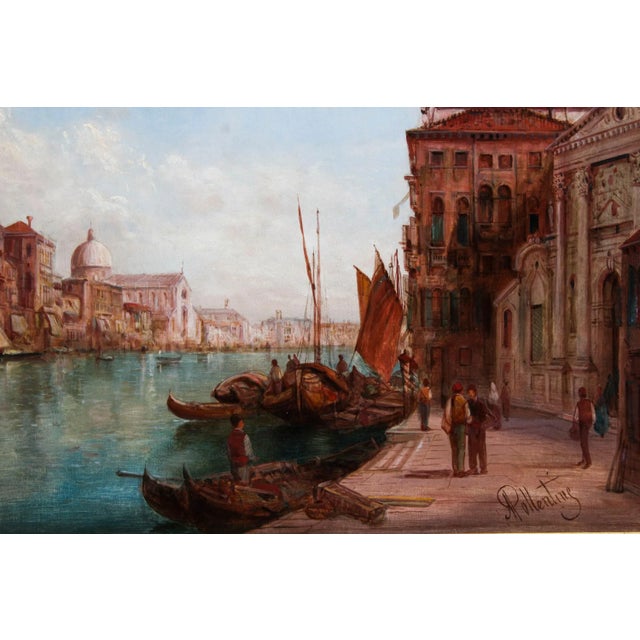 Alfred Pollentine, Grand Canal Venice, 19th Century, Antique Oil Paintings, Framed, Set of 2 For Sale - Image 4 of 18