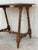 Brown 19th Spanish Baroque Side Table With Wood Stretcher and Carved Top in Walnut For Sale - Image 8 of 13