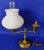 Mid-Century Modern Vintage Mid Century Brass White Hobnail Milk Glass Students Desk Lamp For Sale - Image 3 of 13