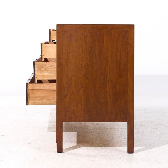 Mid 20th Century Mount Airy Janus Mid Century Walnut Lowboy Dresser For Sale - Image 5 of 10