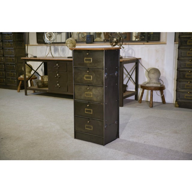 Wood Ronéo 5-Door Filing Cabinet from Roneo, 1950s For Sale - Image 7 of 10