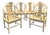 Vintage Henredon Asian Style Faux Goatskin Laquer Dining Chairs 6 For Sale