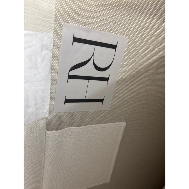 Rh Restoration Hardware Maxwell 2-Cushion Sofa 8' | Classic 40" Depth | Down-Feather Fill | Performance Linen Weave | Natural For Sale - Image 11 of 18