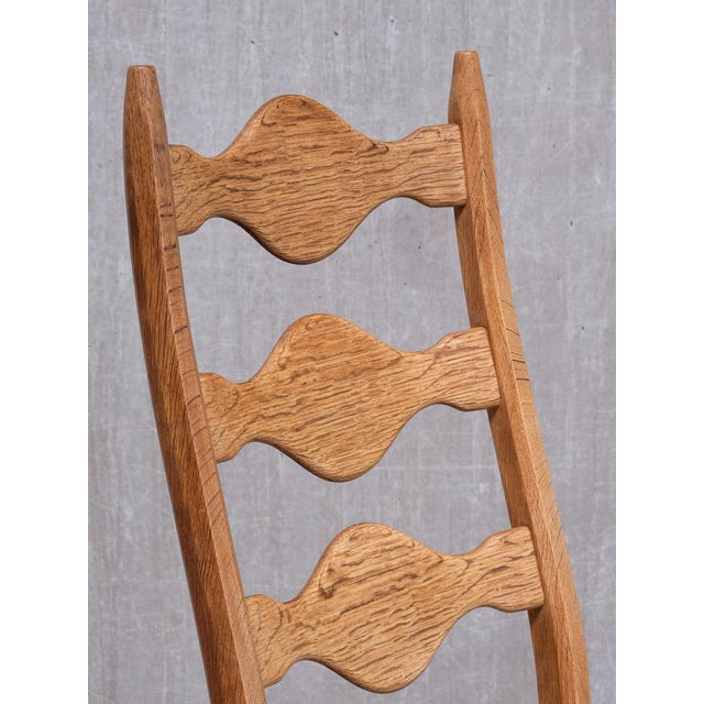 Danish Dining Chairs in Oak and Rubelli Bouclé by Henning Kjærnulf, 1960s, Set of 6 For Sale - Image 9 of 17