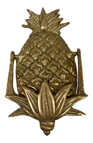 Antiqued Brass Pineapple Door Knocker - 5-1/2"