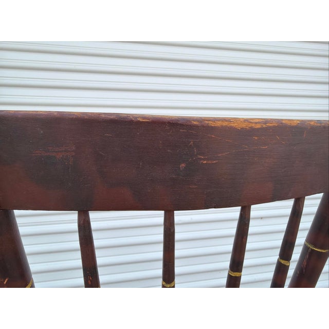 Antique Paint Decorated Pennsylvania Kitchen Windsor Side Chair, Circa 1850's For Sale - Image 15 of 18