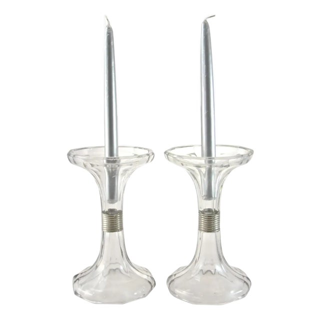 Fluted Bell Candle Holders Shelf Risers - A Pair For Sale