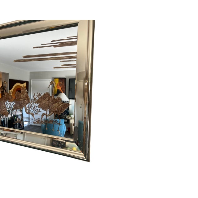 We have for your consideration a very gorgeous postmodern large square mirror manufacture by Sharon concept. mirror is not...