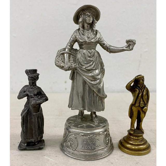 Three English Various Metal Street Figures-Miniature Statuettes For Sale - Image 10 of 10