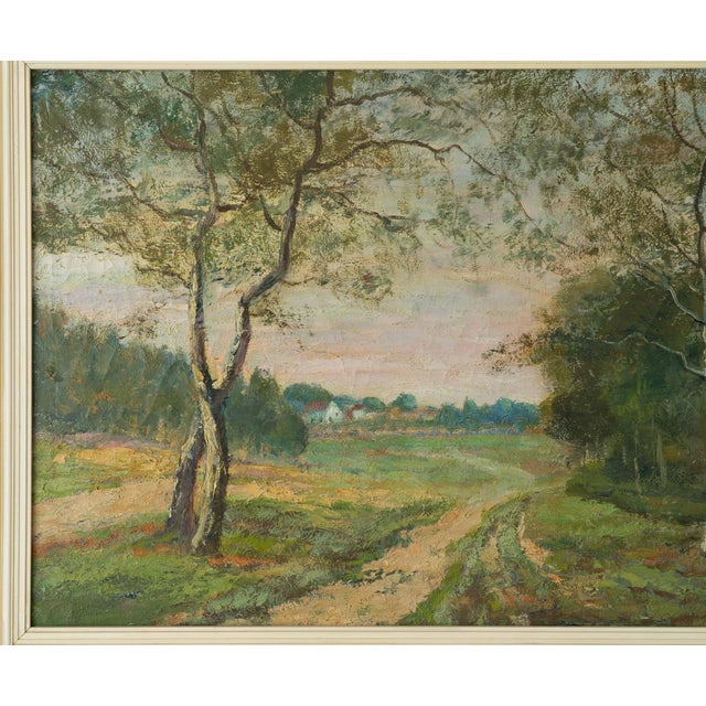 1950s Dutch Impressionist Landscape Oil Painting, Country Path & Farmhouse, by Jacobus Doeser, Early 20th Century For Sale - Image 5 of 18