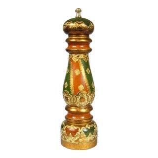 Late 20th Century Italian Florentine Pepper Mill For Sale