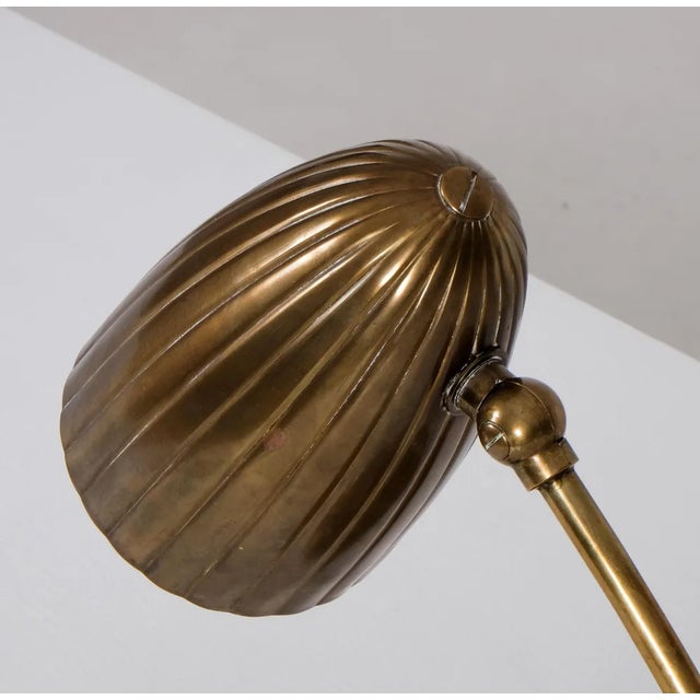1940s Swedish Brass Table Lamp by Harlad Notini, 1940s For Sale - Image 5 of 9