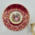 Vintage Ruby Red Porcelain Coffee Service with Gilt Romantic Fragonard Scene from Limoges, 1970s, Set of 13 For Sale - Image 13 of 18