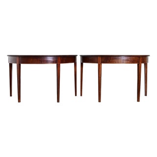 Pair of 19th Century English Mahogany Console Tables For Sale