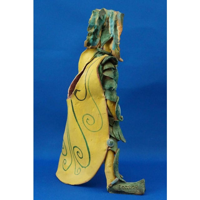1950s 20th Century Ceramic Sculpture of a Medieval Knight by Dino Caruso, Italy For Sale - Image 5 of 18