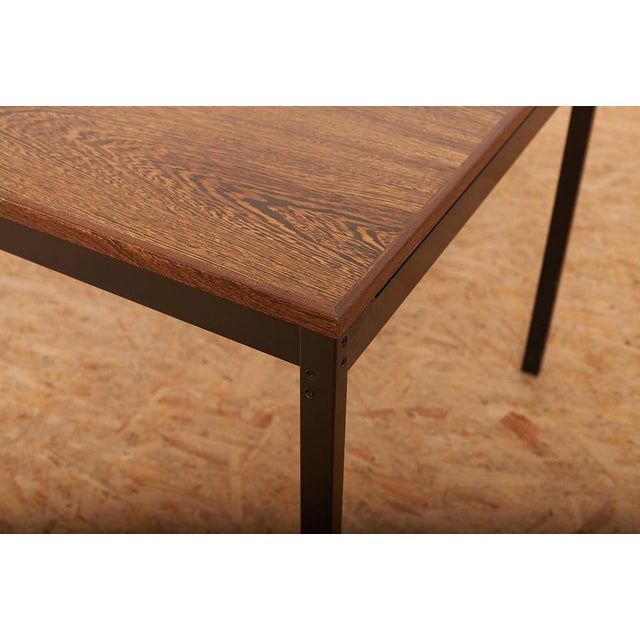 Series II Desk with Wenge Veneered Top, Black Lacquered Tubular Steel Frame & Extensions by Dieter Waeckerlin for Idealheim, 1964 For Sale - Image 11 of 18