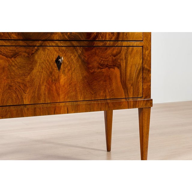 Biedermeier Style French Polished Walnut Commodes, Germany, Set of 2 For Sale - Image 13 of 15