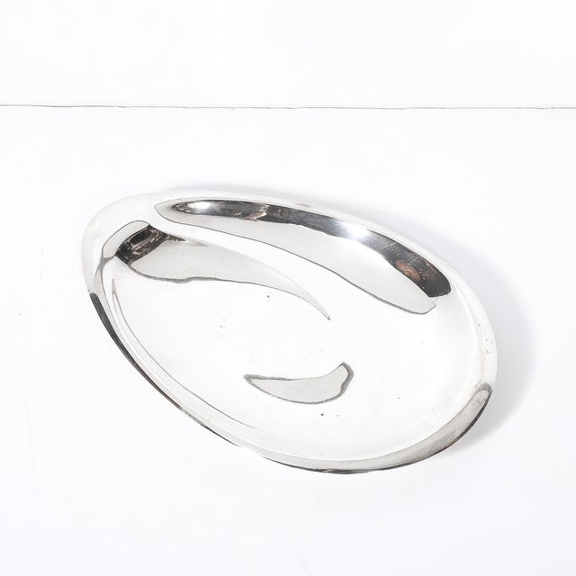 Metal Mid 20th Century Sterling Silver Sculptural Amorphic Tray Signed Reed & Barton For Sale - Image 7 of 14