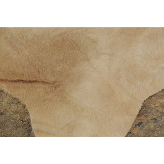 Contemporary Rug & Kilim’s Contemporary Cowhide Rug in Soft Beige & Brown Tones For Sale - Image 3 of 9