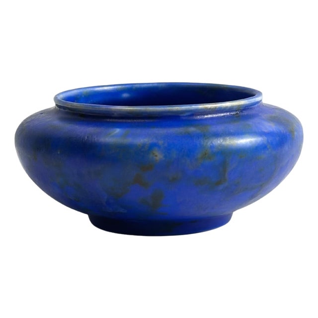 Art Deco Chameleon Ware Bowl in Cobalt Blue from George Clews, Staffordshire, 1930s For Sale