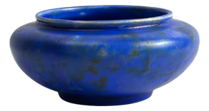Art Deco Chameleon Ware Bowl in Cobalt Blue from George Clews, Staffordshire, 1930s