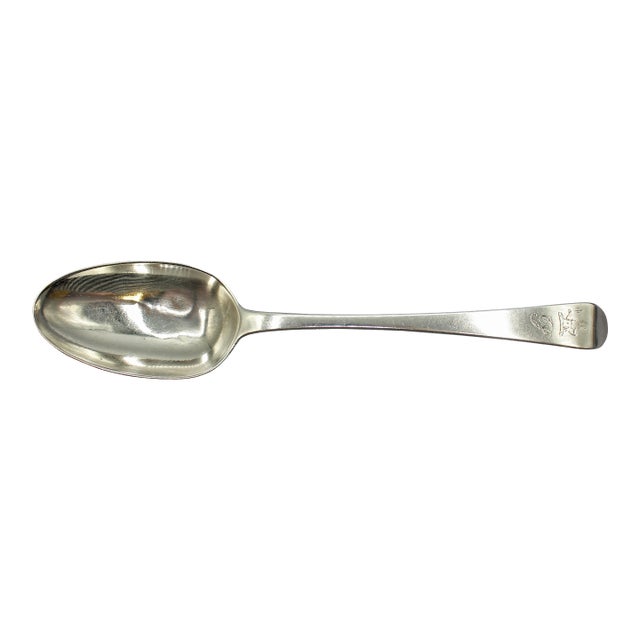 1749 George II London Sterling Silver Tablespoon, Old English Pattern For Sale