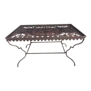 Vintage Wrought Iron Table Center Table For Sale