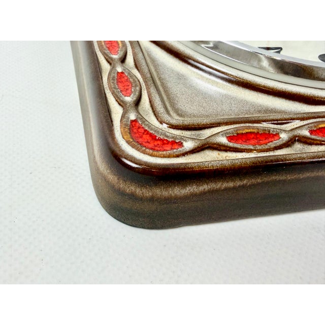 Ceramic Vintage Ceramic Kitchen Wall Clock from Kienzle, 1960s For Sale - Image 7 of 11