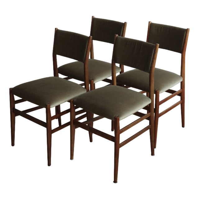 Mid-Century Modern Italian Leggera Chairs by Gio Ponti for Cassina, 1960s, Set of 4 For Sale
