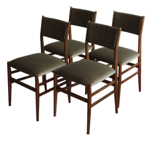 Mid-Century Modern Italian Leggera Chairs by Gio Ponti for Cassina, 1960s, Set of 4