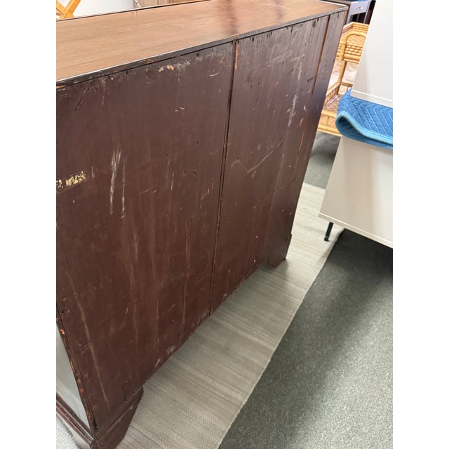 English Walnut Wood Secretary, Antique For Sale - Image 11 of 12