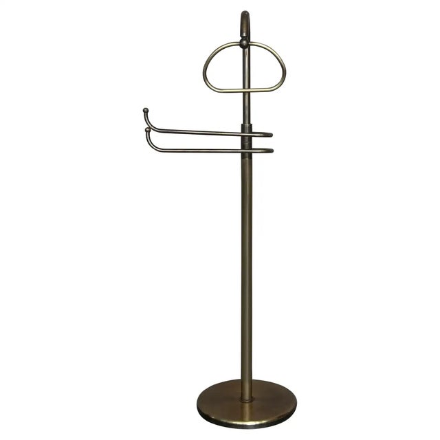 French Art Deco Gentleman’s Floor Standing Brass Suit Hanger or Dumb Valet For Sale - Image 9 of 9